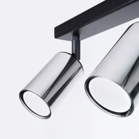 Sollux SL.1368 - Spotlámpa WINX 3xGU10/10W/230V fekete/króm