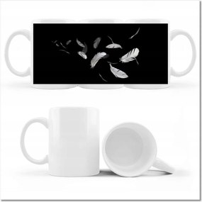 Fényképes bögre Repülő madártollakkal