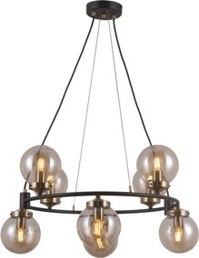 Italux modern függeszték galvez antik bronz borostyán matt fekete itxpnd-28622-8a