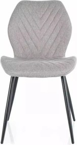 Szürke kárpitozott szék étkezőbe, nappaliba, modern fésülködőasztalokhoz Mike