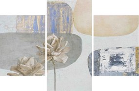 Kép - Festészet virágokkal és textúrákkal (90x60 cm)