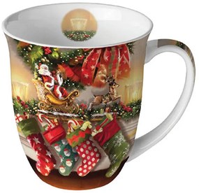 Karácsonyi porcelán bögre 400 ml Hanging stockings