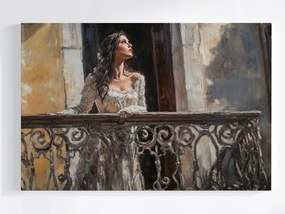 Poszter Portré Figura Nő Júlia Rómeó Erkély 120x80