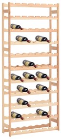 vidaXL tömör fenyőfa bortartó állvány 77 palackhoz