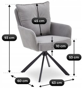 Forgó Étkező/Tárgyaló Szürke Színben. CITY