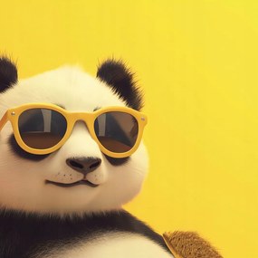 Poszter 30x30cm Panda ünnepi hangulatban