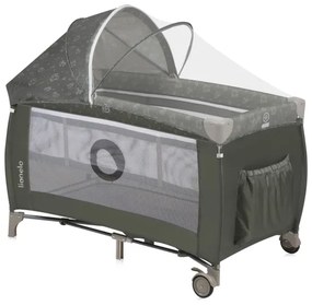 Lionelo - SVEN PLUS utazóágy, bézs/olíva