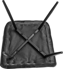 Szürke MARLEN VELVET étkezőfotel fekete lábakkal