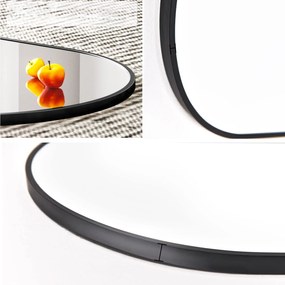 Ovális tükröt a falra OLVANI 80x40 cm fekete kerettel