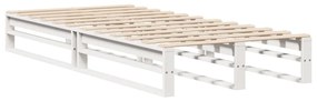 fehér tömör fa könyvespolcos ágy matrac nélkül 90 x 200 cm
