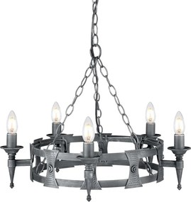 Elstead Lighting SAXON SAX5-BLK-SIL Csillár 5x60W/E14