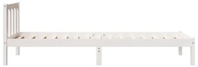 fehér tömör fenyő extra hosszú ágykeret matrac nélkül 90x220 cm