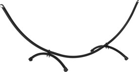 Outsunny Függőágyállvány 3m-es Függőágyhoz Tension Kötéllel, Kertbe és Strandra, Fekete Acél Váz 300 x 90 x 100 cm | Aosom
