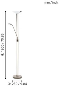 Eglo 93876 - LED dimmelhető lámpa BAYA 1 LED/20W + LED/2,5W bronz