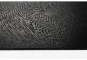 Fekete dohányzóasztal tölgyfa dekoros asztallappal 60x120 cm Fabio – White Label