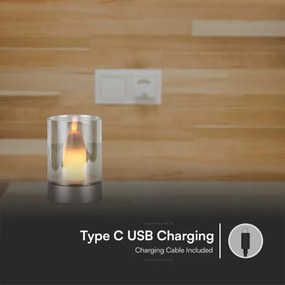 LED Újratölthető asztali lámpa LED/2W/5V 3000K réz