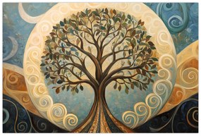 Kép – Életfa és spirálok (90x60 cm)