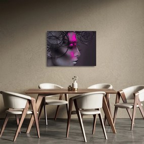 Egy nő képe (üvegen) (70x50 cm)