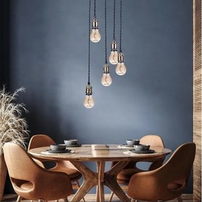 Tápkábel 5xE27/60W/230V bronz