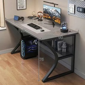 Gamer asztal minőségi íróasztal szürke 100x60x75 cm OTC-G1