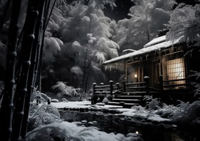 Poszter 29,7x21cm Hagyományos japán házikó