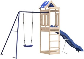 vidaXL tömör fenyőfa kültéri játszószett