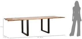 Étkező asztal széle -kihúzható- 180x90x77-teljes hossz 280cm