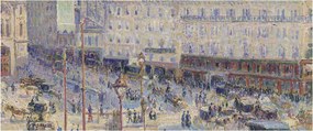 Kép - Camille Pissarro, The Place du Havre, reprodukciók (120x50 cm)