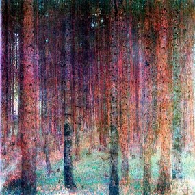 Gustav Klimt - Pinewood üvegkép, falikép