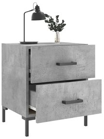 2 db betonszürke szerelt fa éjjeliszekrény 40 x 35 x 47,5 cm