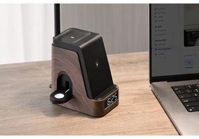 Immax 08999L - LED+CCT dimmelhető asztali lámpa vezeték nélküli QI töltővel IDEAL LED/8W/230V barna