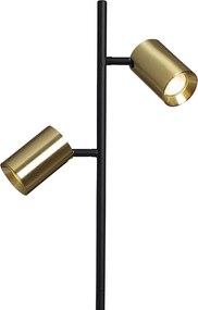 RENDL FLYNN II stojanová černá/česaná mosaz 230V LED GU10 2x9W