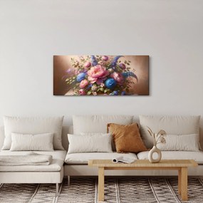 Kép - Asztal tele virágokkal (120x50 cm)