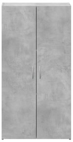 betonszürke szerelt fa irattartó szekrény 60 x 32 x 115 cm