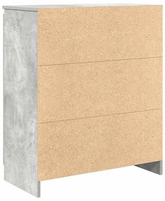 betonszürke szerelt fa tálalószekrény fiókos 71x35x84 cm