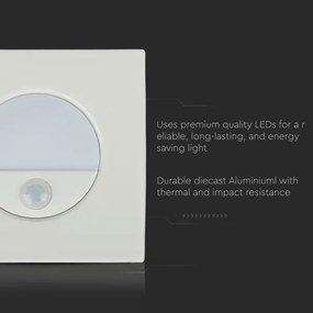 LED lépcsővilágítás mozgásérzékelővel LED/3W/230V 4000K fehér