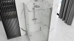 Rea Punto, tolóajtós zuhanykabin 80x100 + fehér Savoy zuhanytálca, KPL-K1009