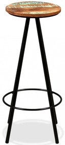 7-részes tömör akácfa és újrahasznosított fa bárszett