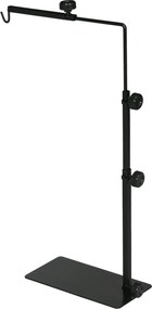 PawHut Reptilia Lámpa Állvány, Állítható Hőlámpa Tartó Alappal, 4 Kábelnyílással, Lámpatartó Kígyók, Teknősök, Százlábúak Számára, Acél, Fekete | Aoso