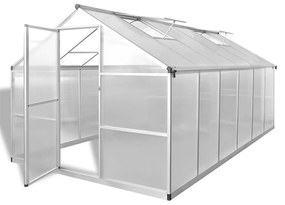 megerősített alumínium melegház alapkerettel 9,025 m²