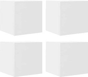 vidaXL 4 db fehér falra szerelhető TV-szekrény 30,5 x 30 x 30 cm