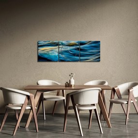 Kép - Hullámok (órával) (90x30 cm)