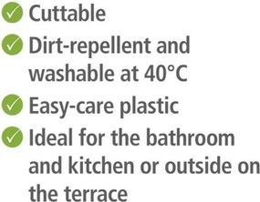 Szürke műanyag fürdőszobai kilépő 65x200 cm Sassi – Wenko