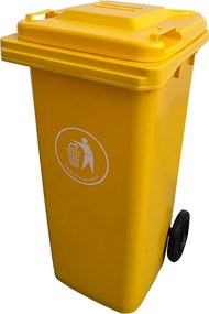 Hulladéktároló 120L sárga
