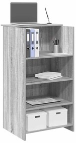 recepciós pult szürke sonoma 55x50x103,5 cm szerelt fa