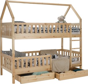 Montessori emeletes ágy, természetes, VENITA TYP 2
