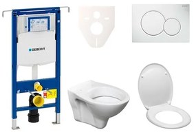 Fali WC szett Geberit előtétfalas szereléshez + Ceramia S-Line Pro WC 111.355.00.5ND1