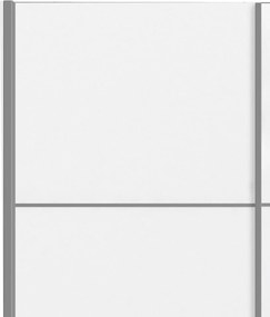 Verona fehér ruhásszekrény tolóajtókkal, 122 x 202 cm - Tvilum