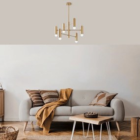 Aranyszínű függőlámpa fém búrával Gharib – Opviq lights