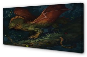 Canvas képek Zöld sárkány az erdőben 120x60 cm